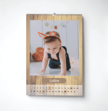 Nástěnný měsíční fotokalendář již od 189 Kč | printmall.cz - Wood