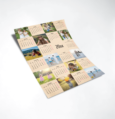 Nástěnný roční fotokalendář za pár korun | printmall.cz - Mix